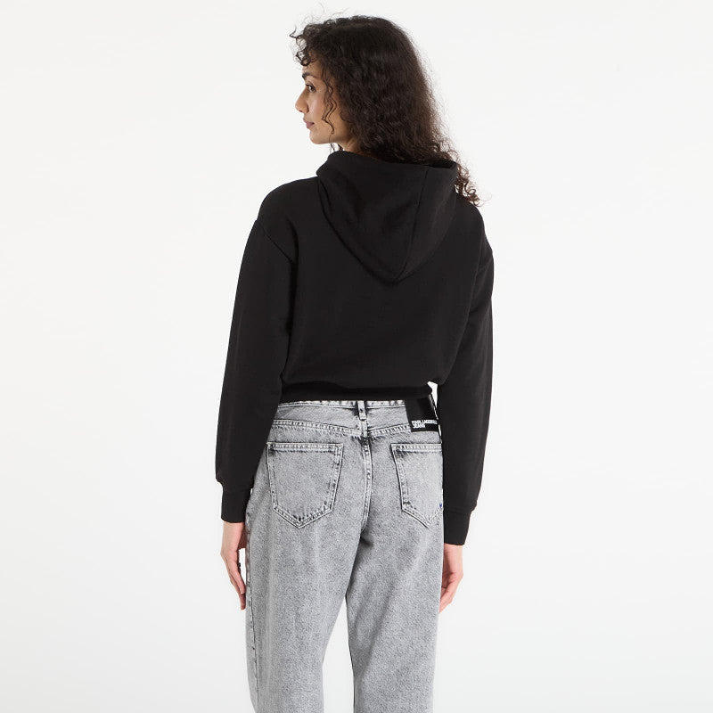 Karl Lagerfeld Jeans Reg Graffiti Hoodie Black