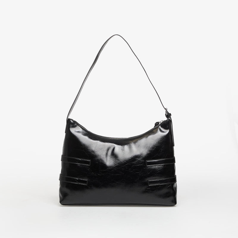 Karl Lagerfeld Jeans Buckle Large Shoulder Bag Black