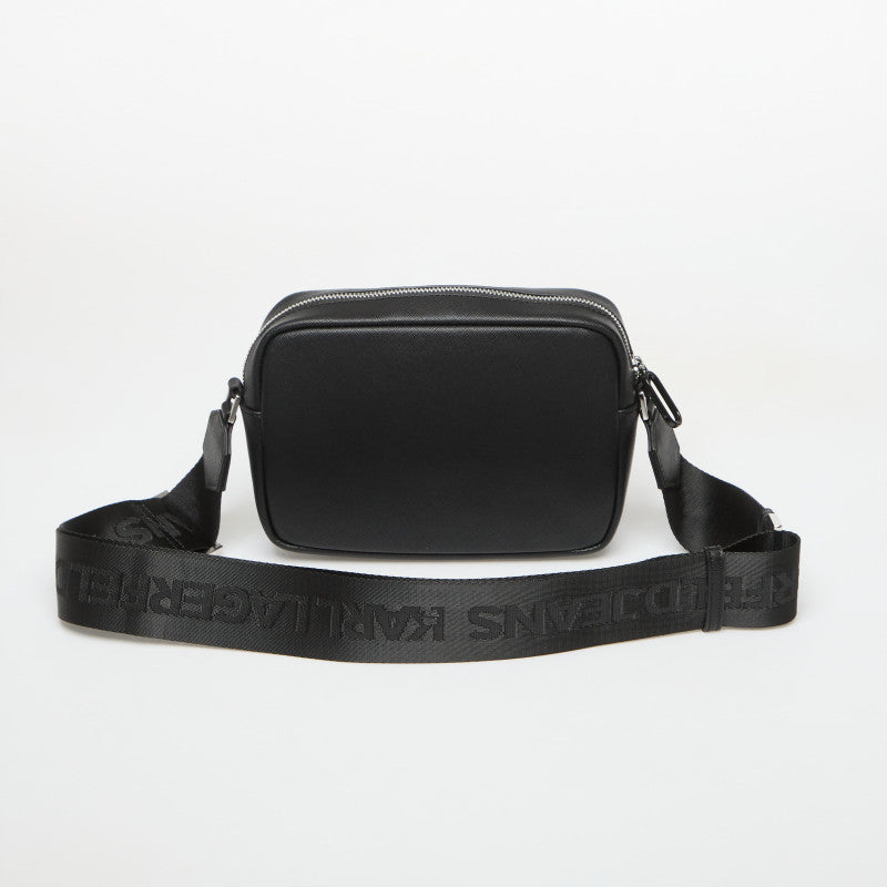 Karl Lagerfeld Jeans Logo Saffiano Camerabag Black