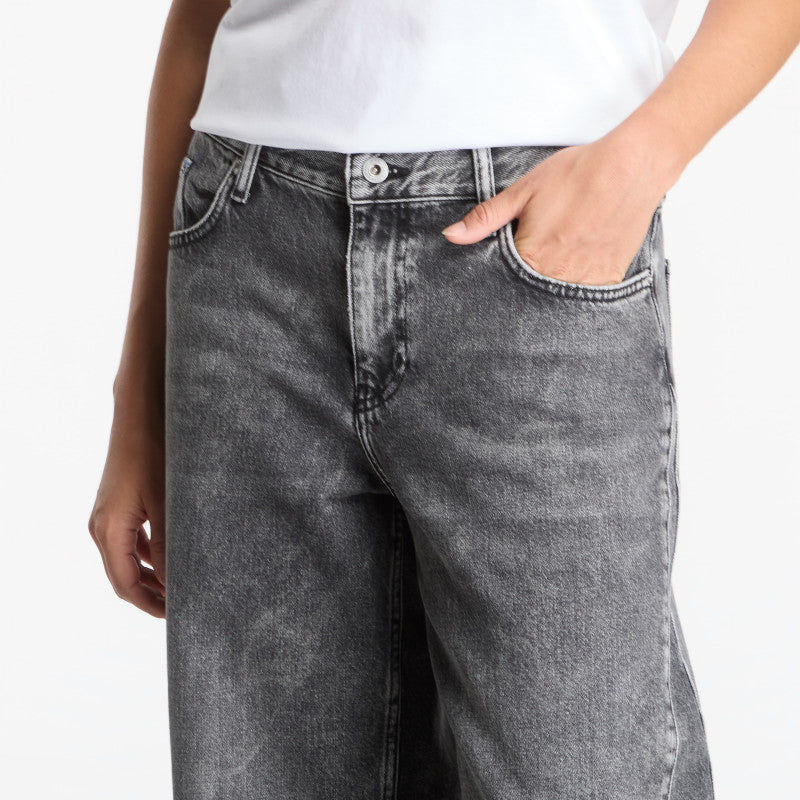 Jeansy Karl Lagerfeld Jeans Lr Wide Leg Denim Acid Dark Grey