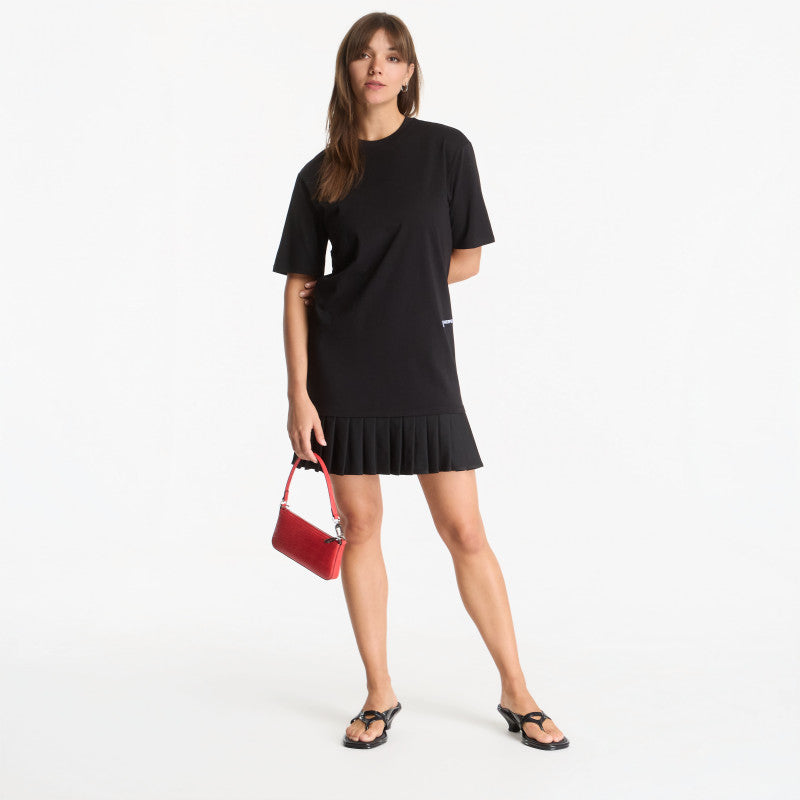 Sukienka Karl Lagerfeld Jeans Tee Dress With Pleats Black