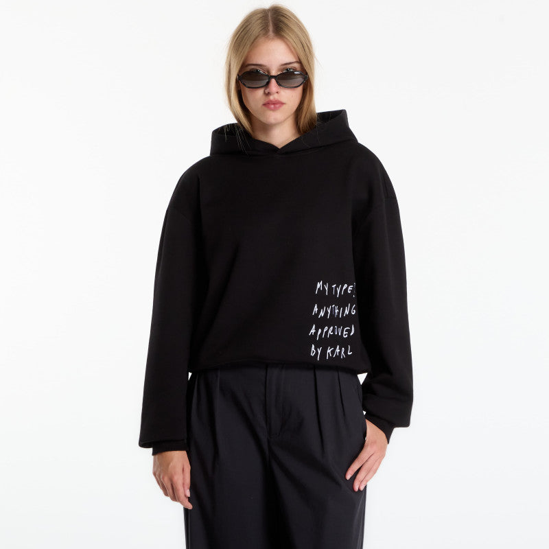 Karl Lagerfeld Jeans X Pt Boxy Hoodie Black