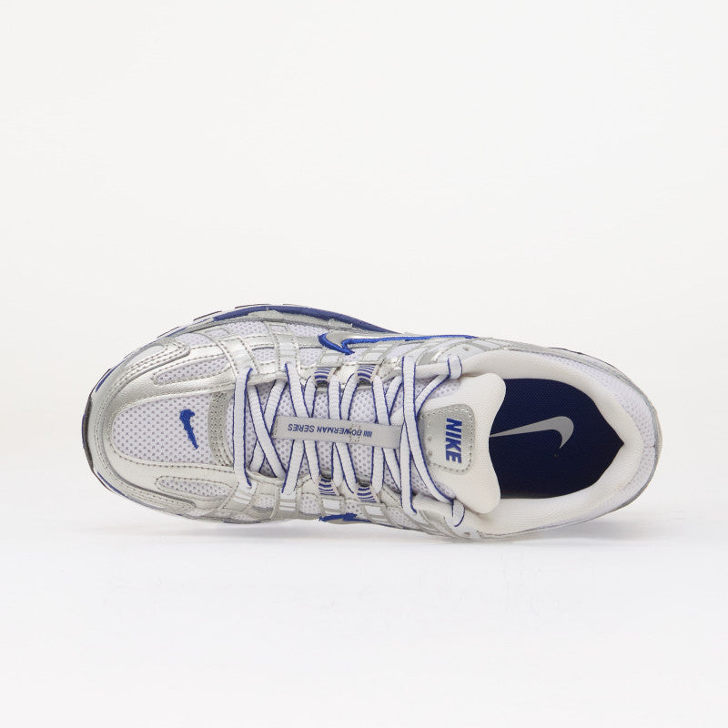 Nike P-6000 White/ Metallic Silver-Old Royal-Black