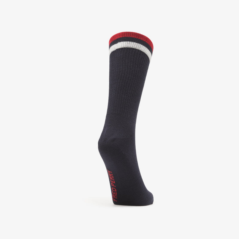 Fred Perry Tipped Sports Sock Navy/ Snow White/ Burnt Red