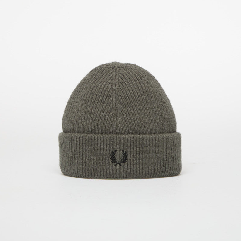 FRED PERRY Classic Wool Beanie Lrl Wrth Green