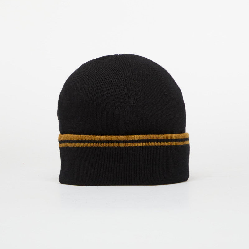 FRED PERRY Twin Tipped Merino Wool Beanie Black/Caramel
