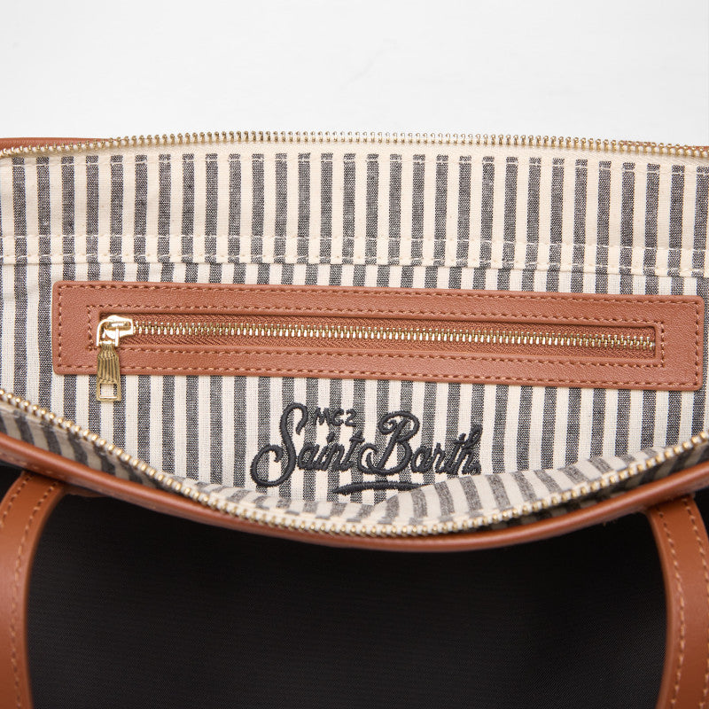 MC2 Saint Barth City Bag Mid Nylon Black/ Brown