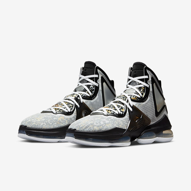 Nike LeBron James XIX White Black Metallic Gold