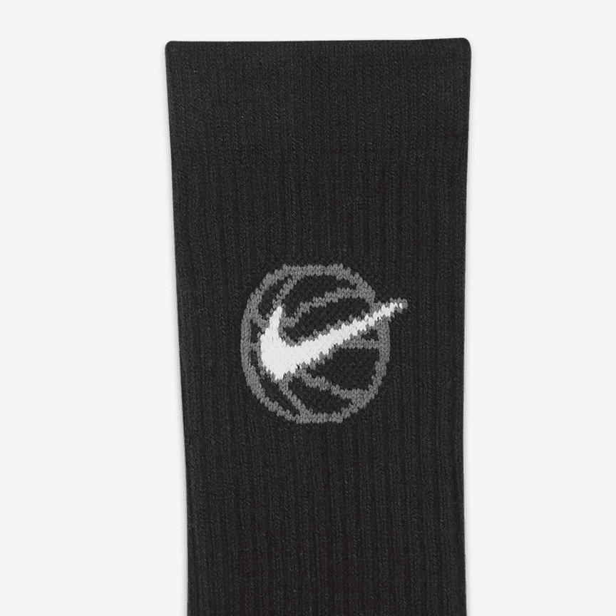 Nike Everyday Basketball Crew kojinės (3 poros)
