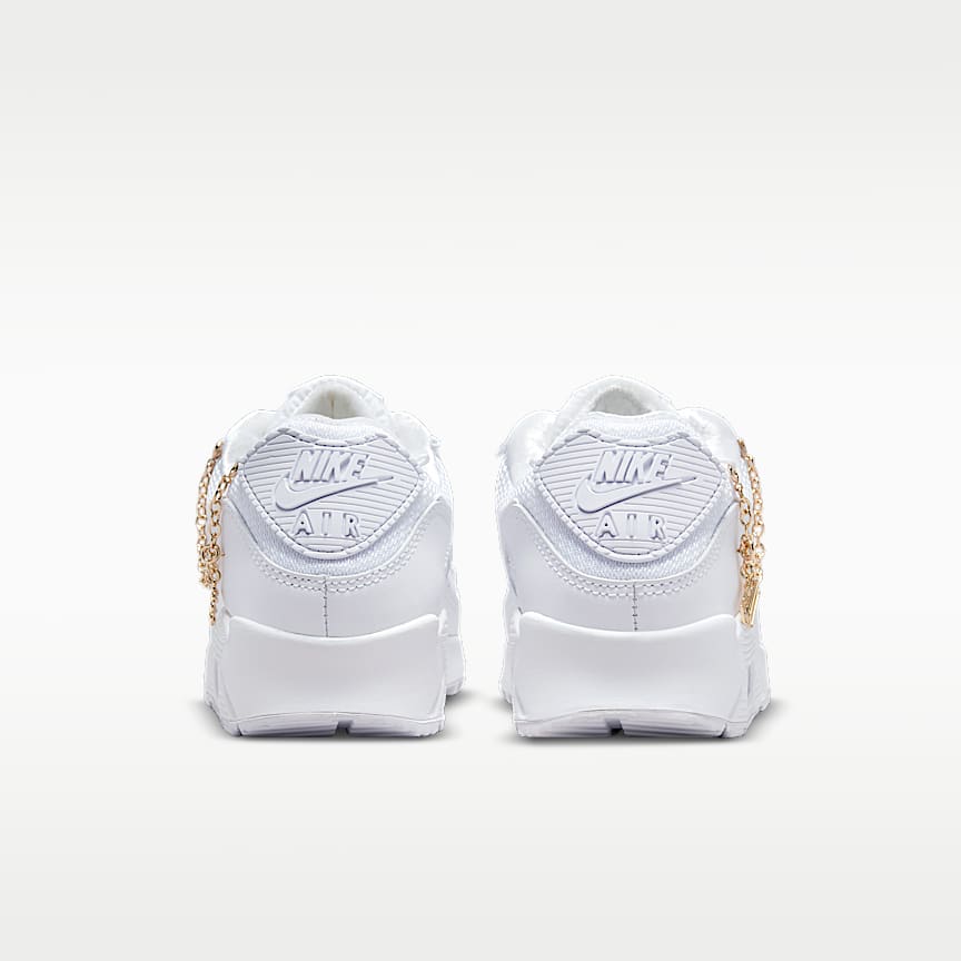 Nike Wmns Air Max 90 Prm White/ White-Metallic Gold
