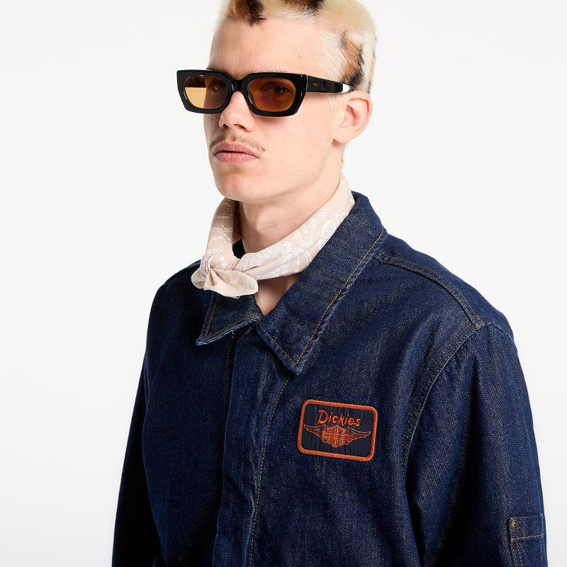 Dickies x Harley Davidson M X Hoodie Denim Jacket Blue
