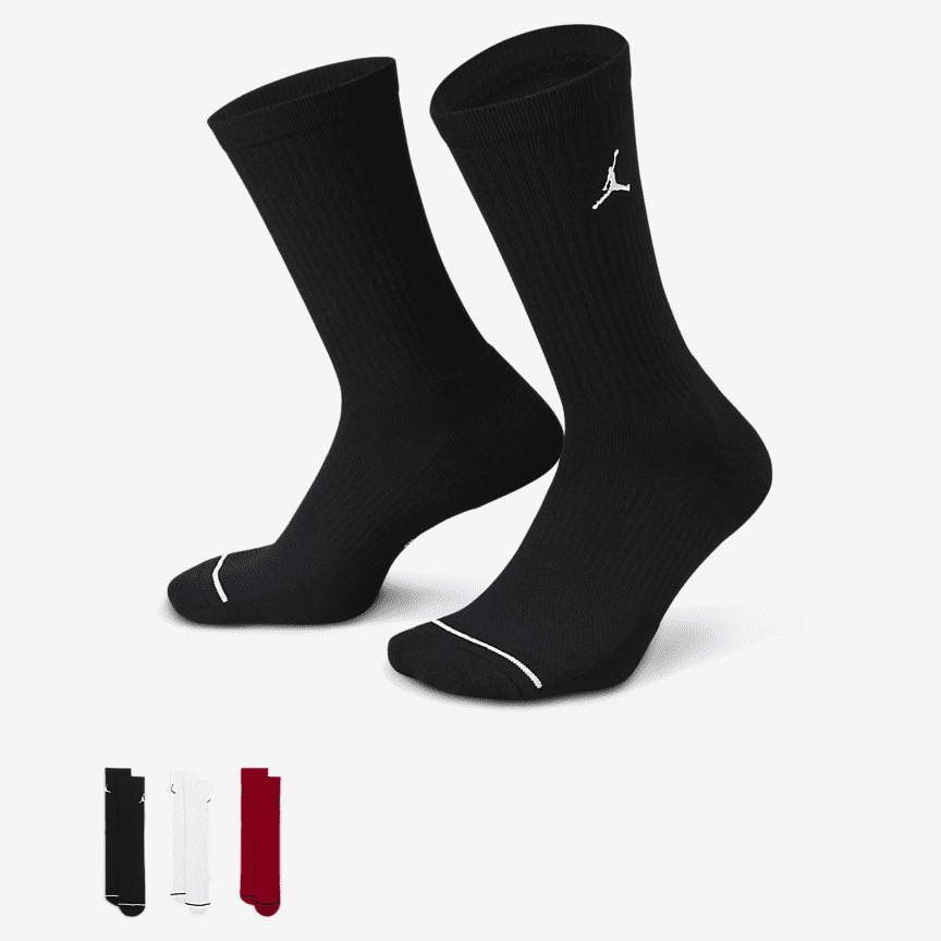 Jordan Everyday Crew Dri-Fit Kojinės (3 Poros)