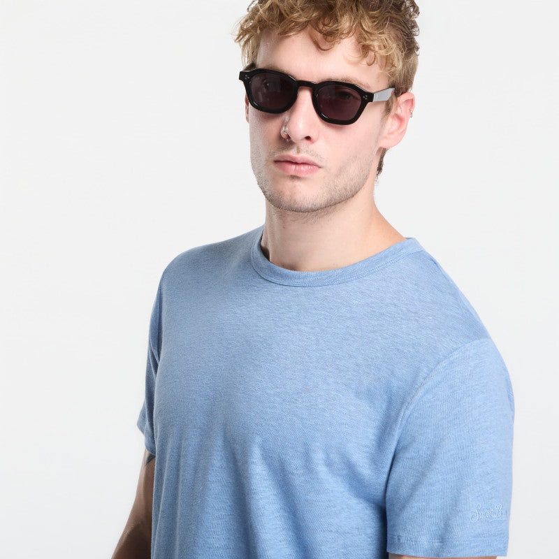 MC2 Saint Barth Ecstasea N T-Shirt Linen Dusty Blue