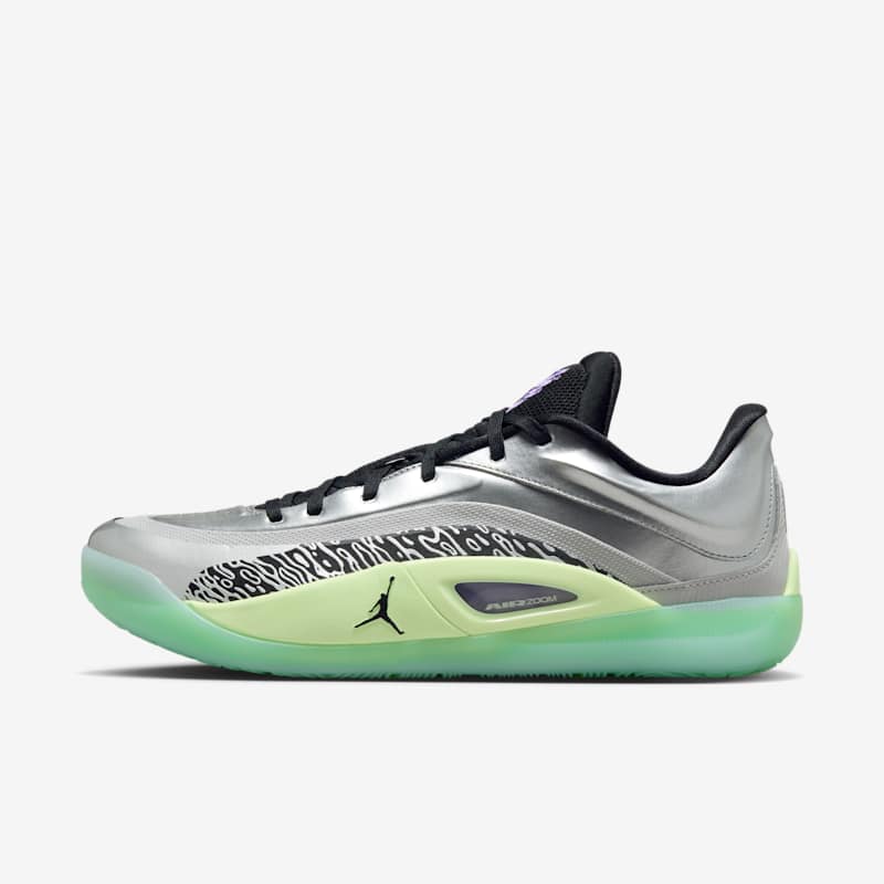 Jordan Zion 4 Grey Fog/Black-Metallic Silver