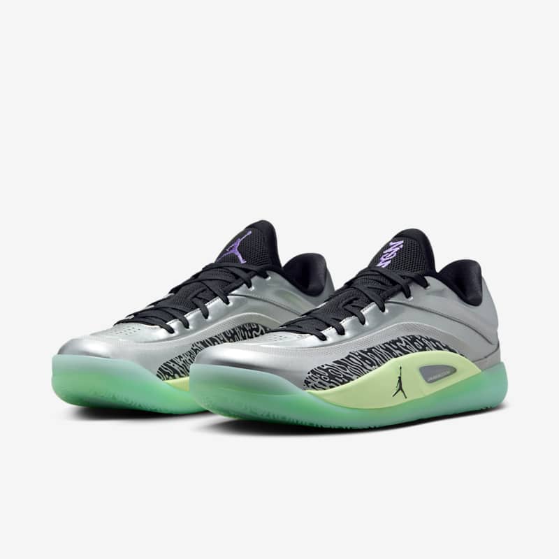 Jordan Zion 4 Grey Fog/Black-Metallic Silver