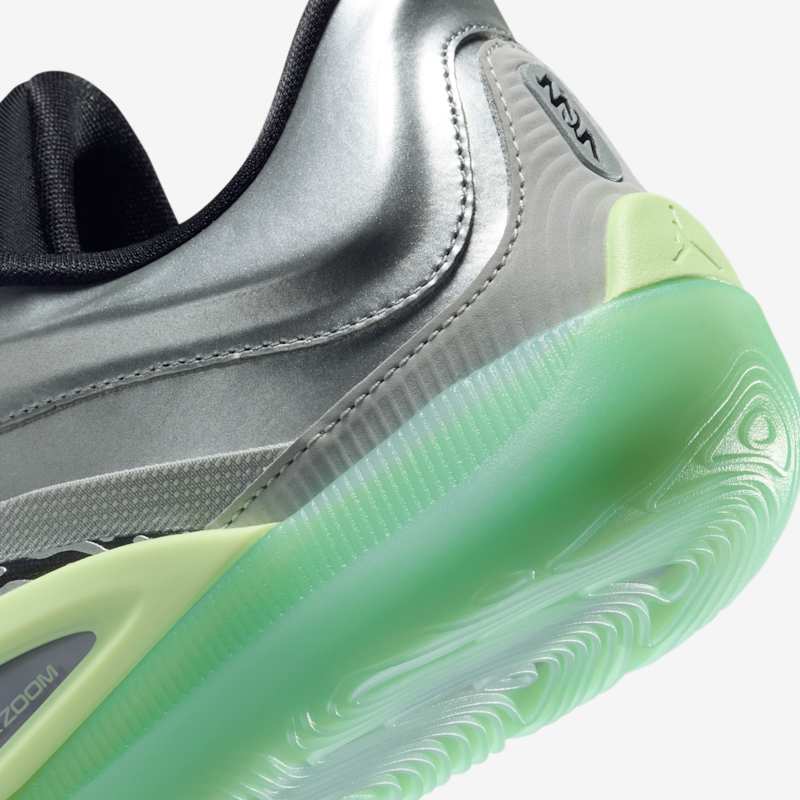 Jordan Zion 4 Grey Fog/Black-Metallic Silver