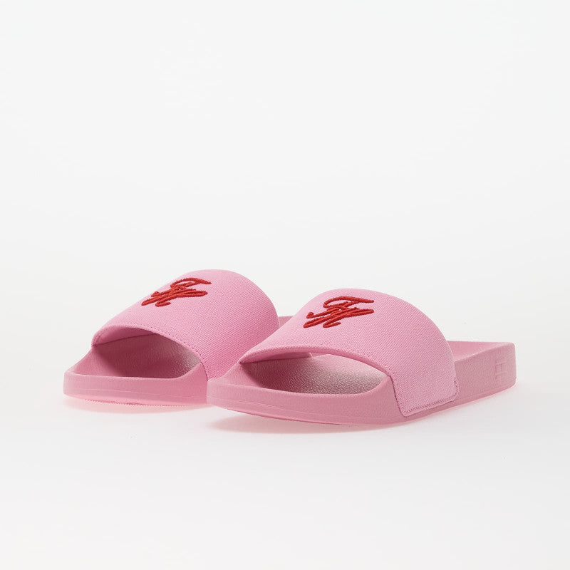 Tommy Hilfiger Script Pool Slide Rose Petal