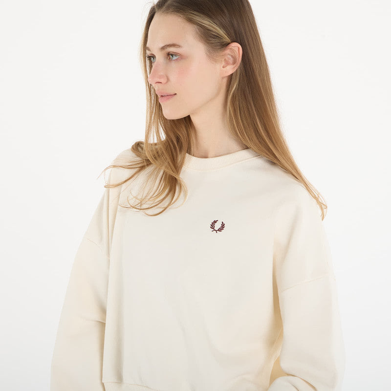 FRED PERRY Tipped Sweatshirt Ecru