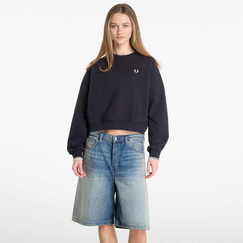 FRED PERRY Tipped Sweatshirt Navy
