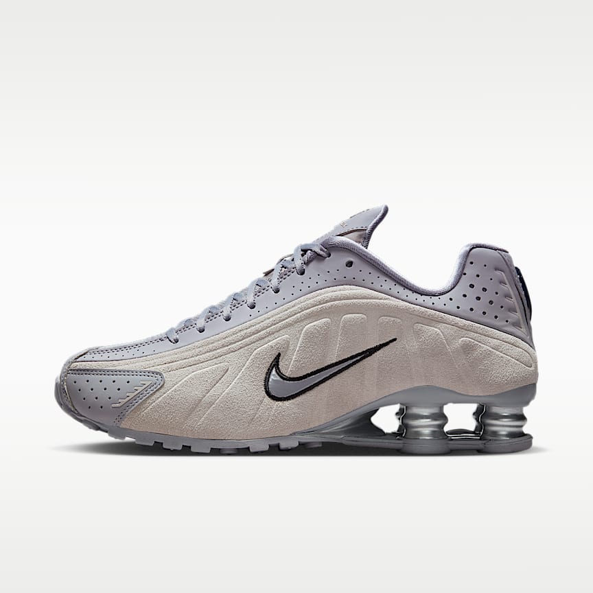 Nike Wmns Shox R4 Cement Grey/ Black-College Grey-Mtlc Silver