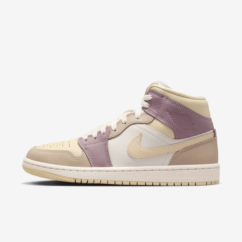 Air Jordan 1 Mid Light Orewood Brown/Team Gold-Khaki