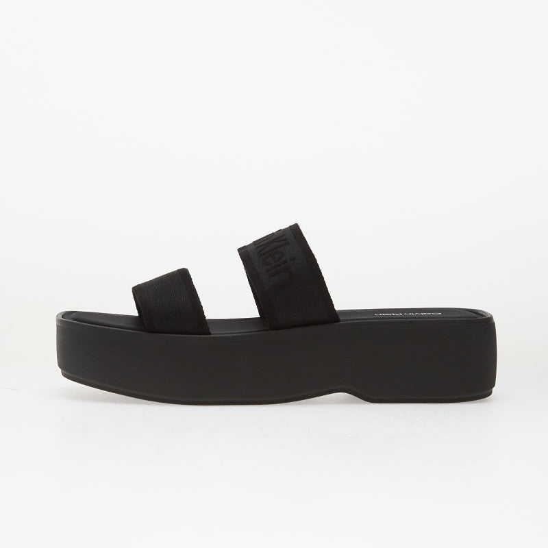 Calvin Klein Flatform Sandal Webbin Black