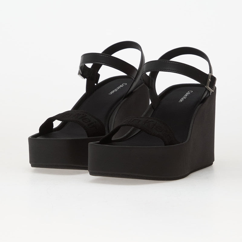 Calvin Klein Wedge 70 Sandal Webbin Black