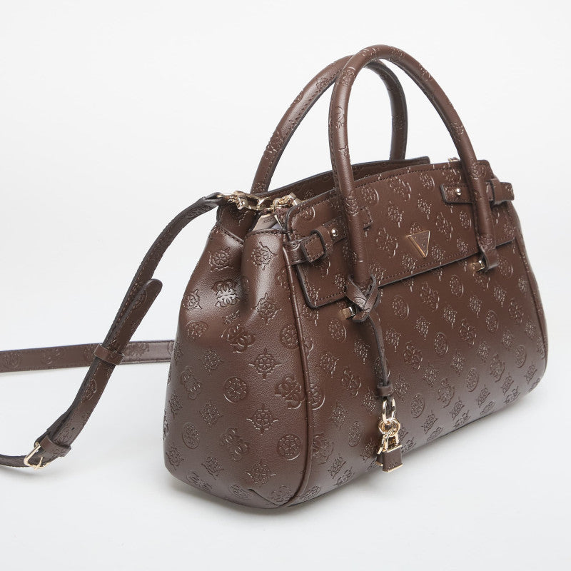 Guess Diana 3 Comp Satchel Brown