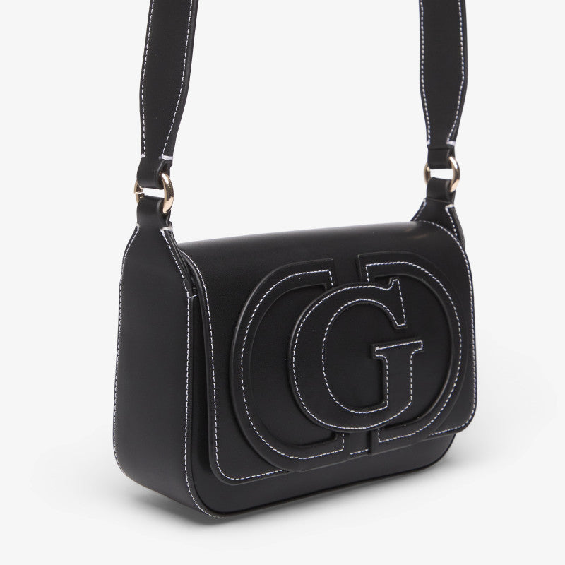 GUESS Ruby Flap Shoulder Bag Black