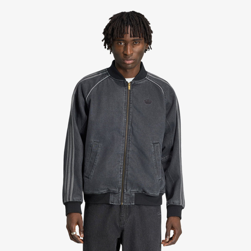 adidas SST Denim Track Top True Black Denim