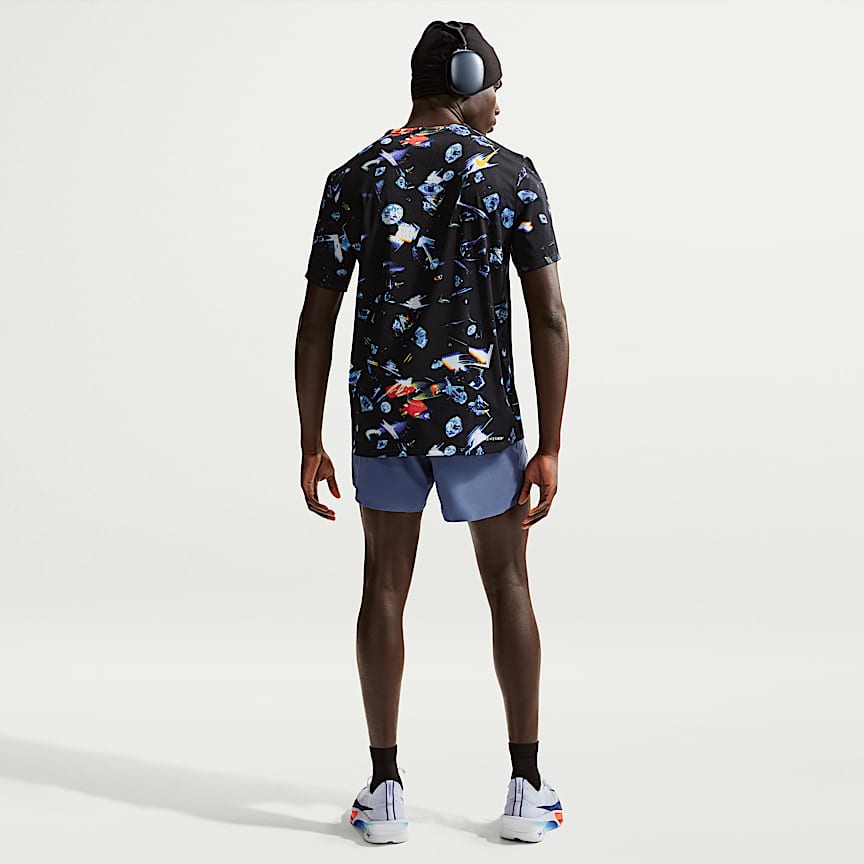 Nike AeroSwift Men's Dri-FIT ADV Short-Sleeve Running Top Black/ Laser Orange