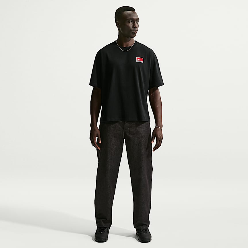 Nike Life Men's Short-Sleeve Boxy Knit Top Black