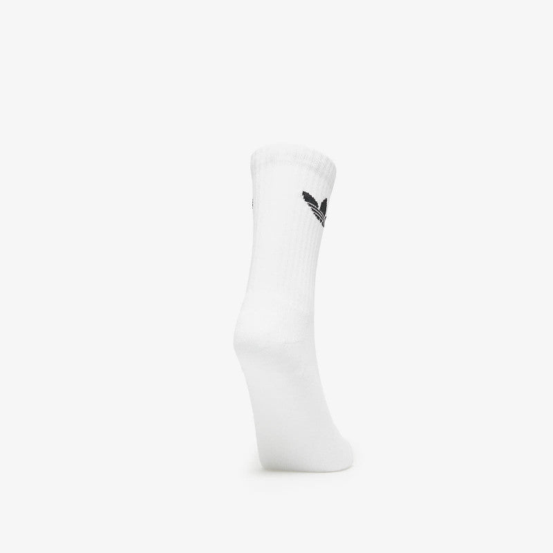 adidas Originals Trefoil Cushion Crew Sock 3-Pack White/ Medium Grey Heather/ Black