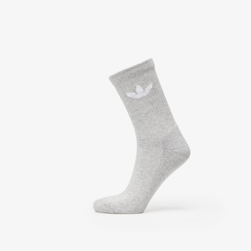 adidas Trefoil Cushion Crew Sock 6-Pack Black/ White/ Medium Grey Heather