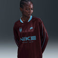 Nike Sportswear Women's Long-Sleeve Jersey Top Burgundy Crush/ Baltic Blue