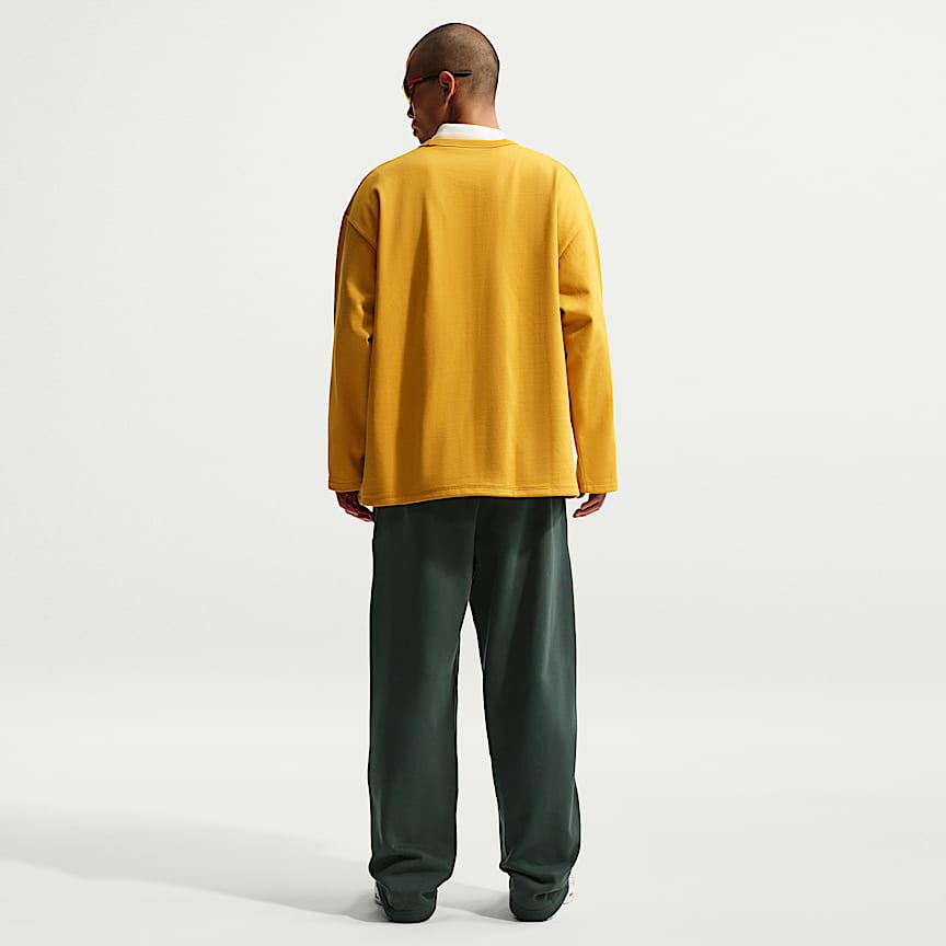 Nike Solo Swoosh Men's Fleece Open-Hem Pants Black Spruce/ White