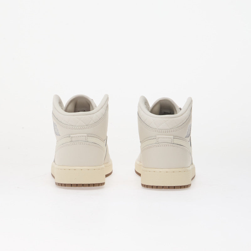 Air Jordan 1 Mid SE Kids Phantom/ Sail-Gum Dark Brown-Infrared 23