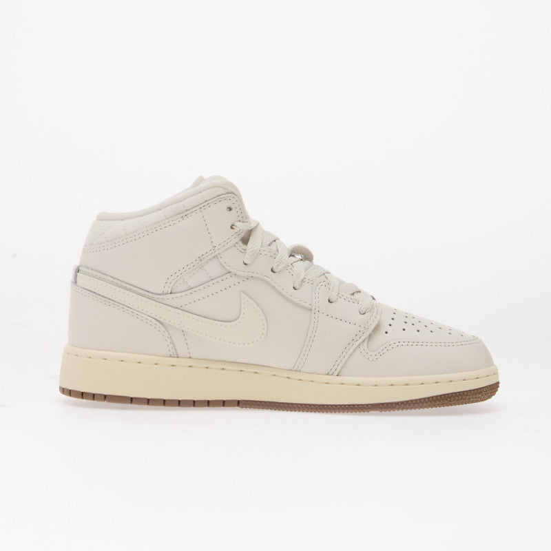 Air Jordan 1 Mid SE Kids Phantom/ Sail-Gum Dark Brown-Infrared 23