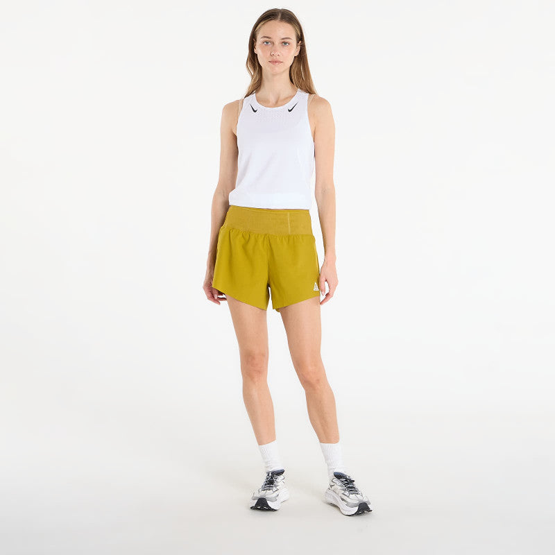 Nike ACG Women's Dri-FIT Mid-Rise Brief-Lined Trail Running Shorts Peat Moss/ Ironstone/ Summit White