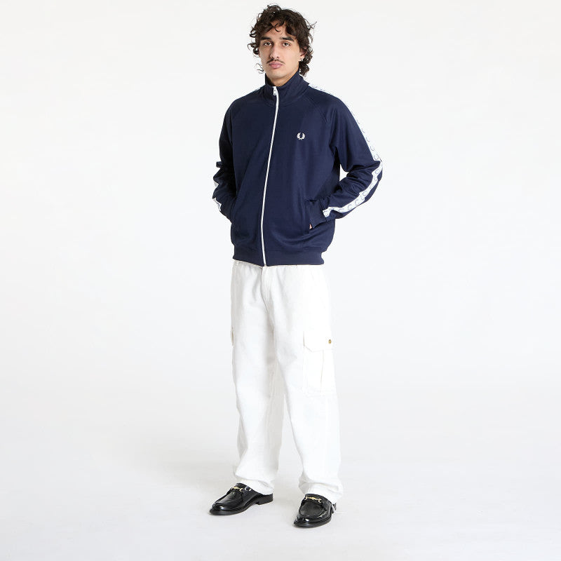 FRED PERRY Taped Track Jacket Carbon Blue