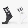 adidas 3-Stripes Glitter Crew Socks 2-Pack Black/ Lucid Red/ Lucid Blue