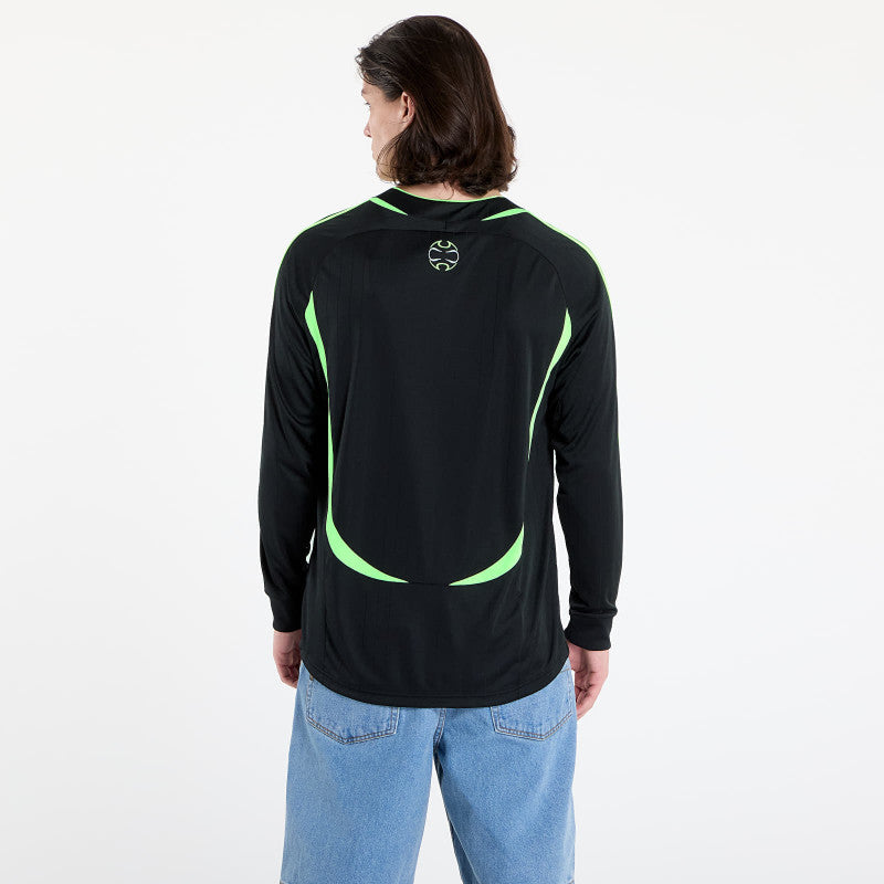 adidas Teamgeist Adicolor Long Sleeve Loose T-Shirt Black / Signal Green
