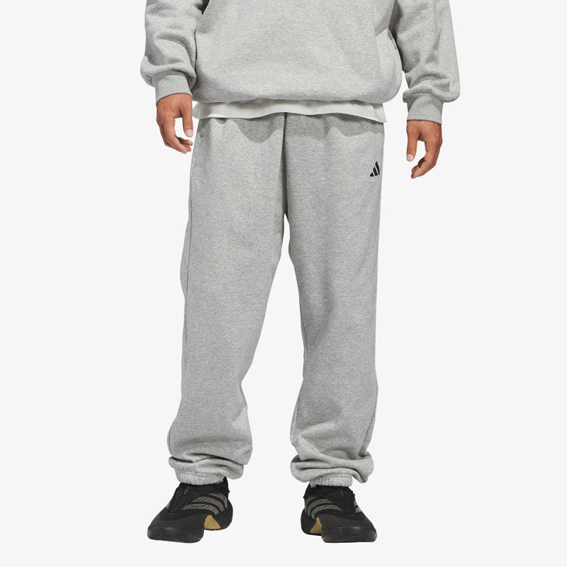 adidas Basketball Fleece Joggers (Gender Neutral) Medium Grey Heather