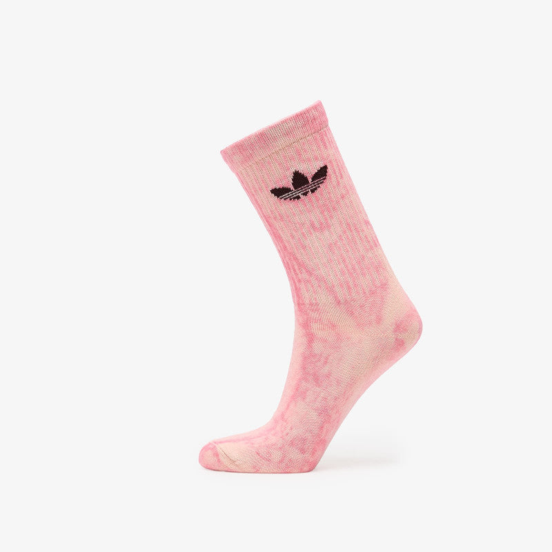 adidas Tie Dye Crew Socks 3 Pairs Blush Pink/ Purple Rush/ White