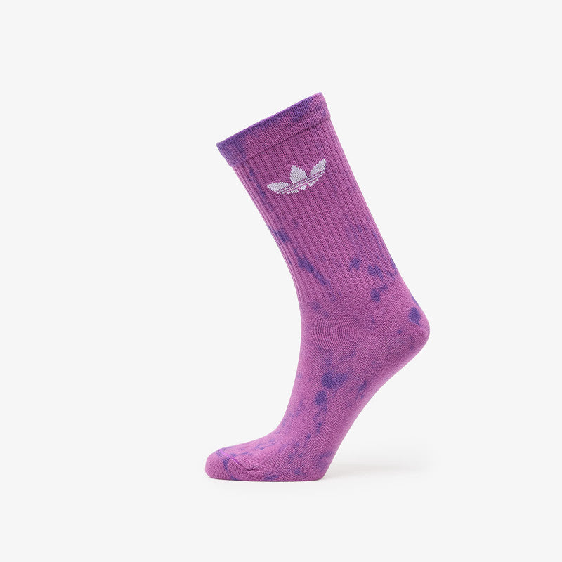 adidas Tie Dye Crew Socks 3 Pairs Blush Pink/ Purple Rush/ White