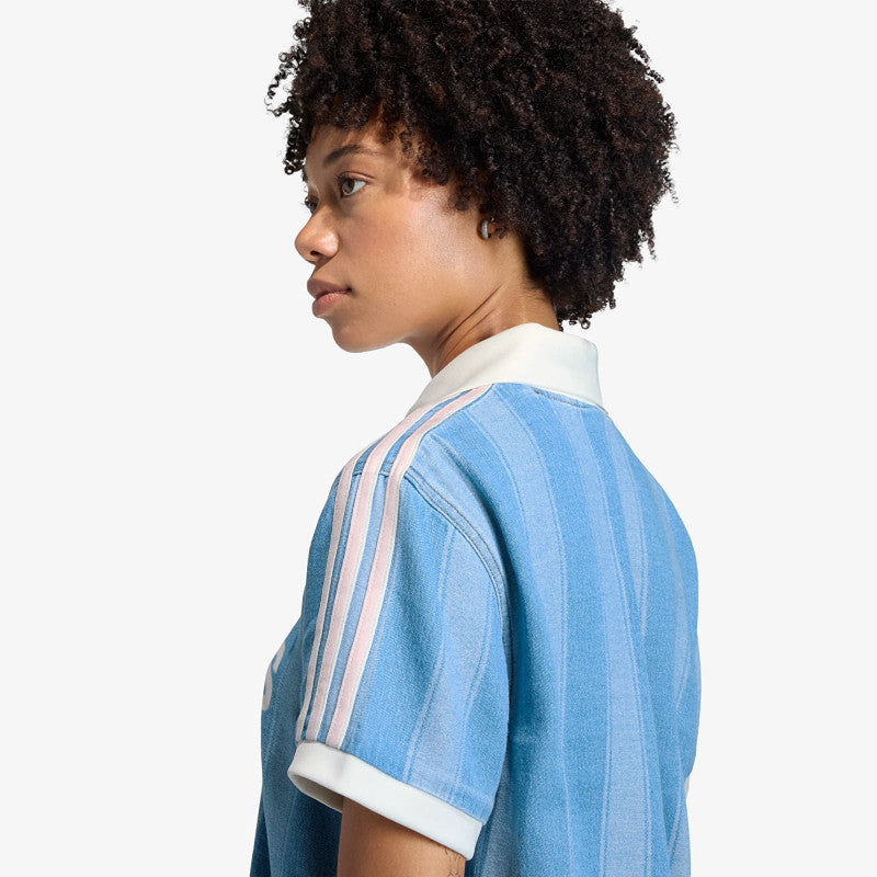 adidas Denim Football Jersey Indigo Denim