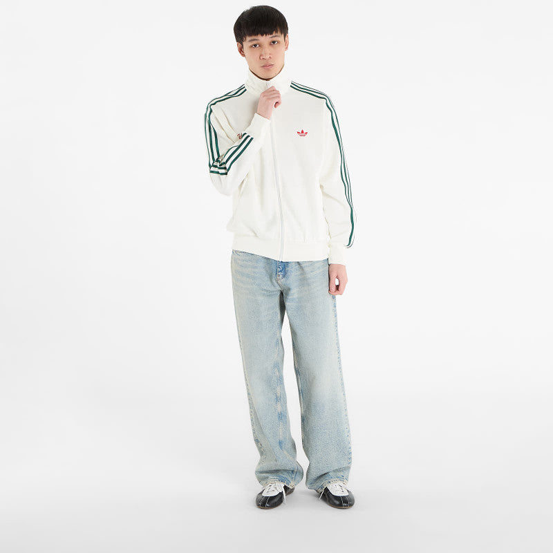 adidas Firebird Roses Track Top Off White/ Collegiate Green