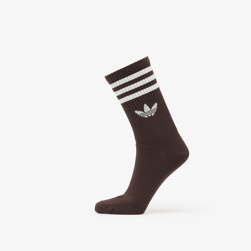adidas 3-Stripes Crew Socks 3 Pairs Off White/ Aurora Coffee/ Off White