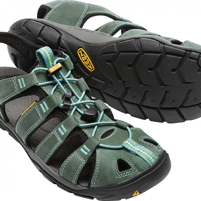 KEEN Clearwater Cnx Leather Mineral Blue/ Yellow