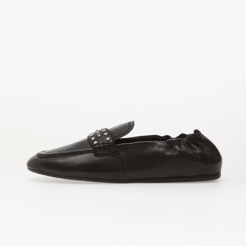 Karl Lagerfeld Jeans Marlee Loafer Studs Saddle Black Lthr w/ Silver